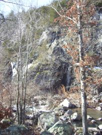 Opposite side of the creek from the campsite